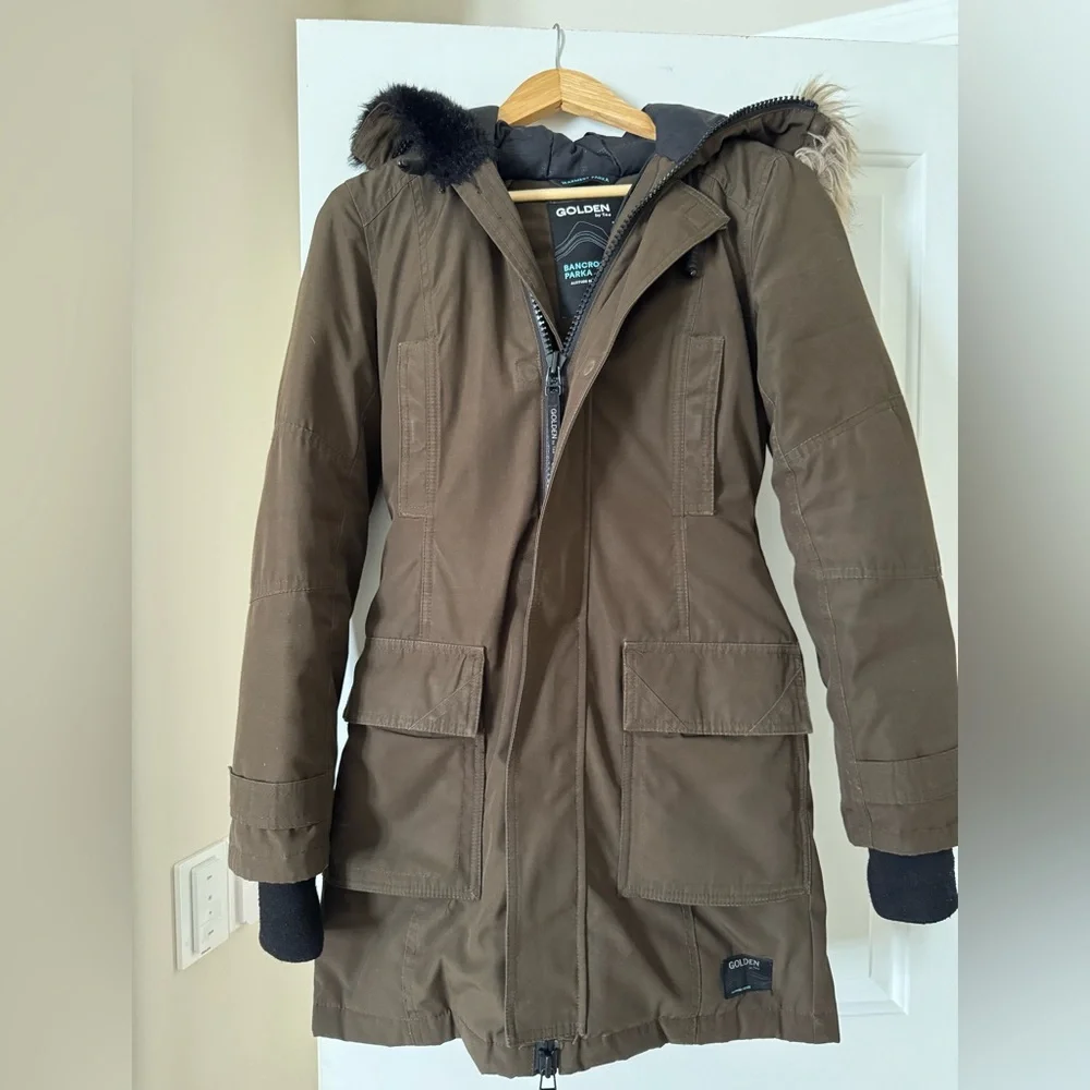 TNA Olive Green Bancroft Parka XS - Picture 1 of 5